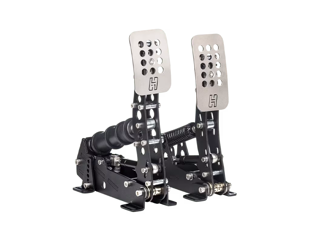 Heusinkveld Sim Pedals Ultimate+ met 200kg load cell, hydraulische demping en SmartControl software gebruikt door Max Verstappen