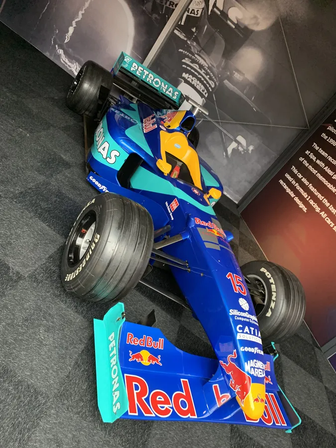 Frank bij een Formule 1 race